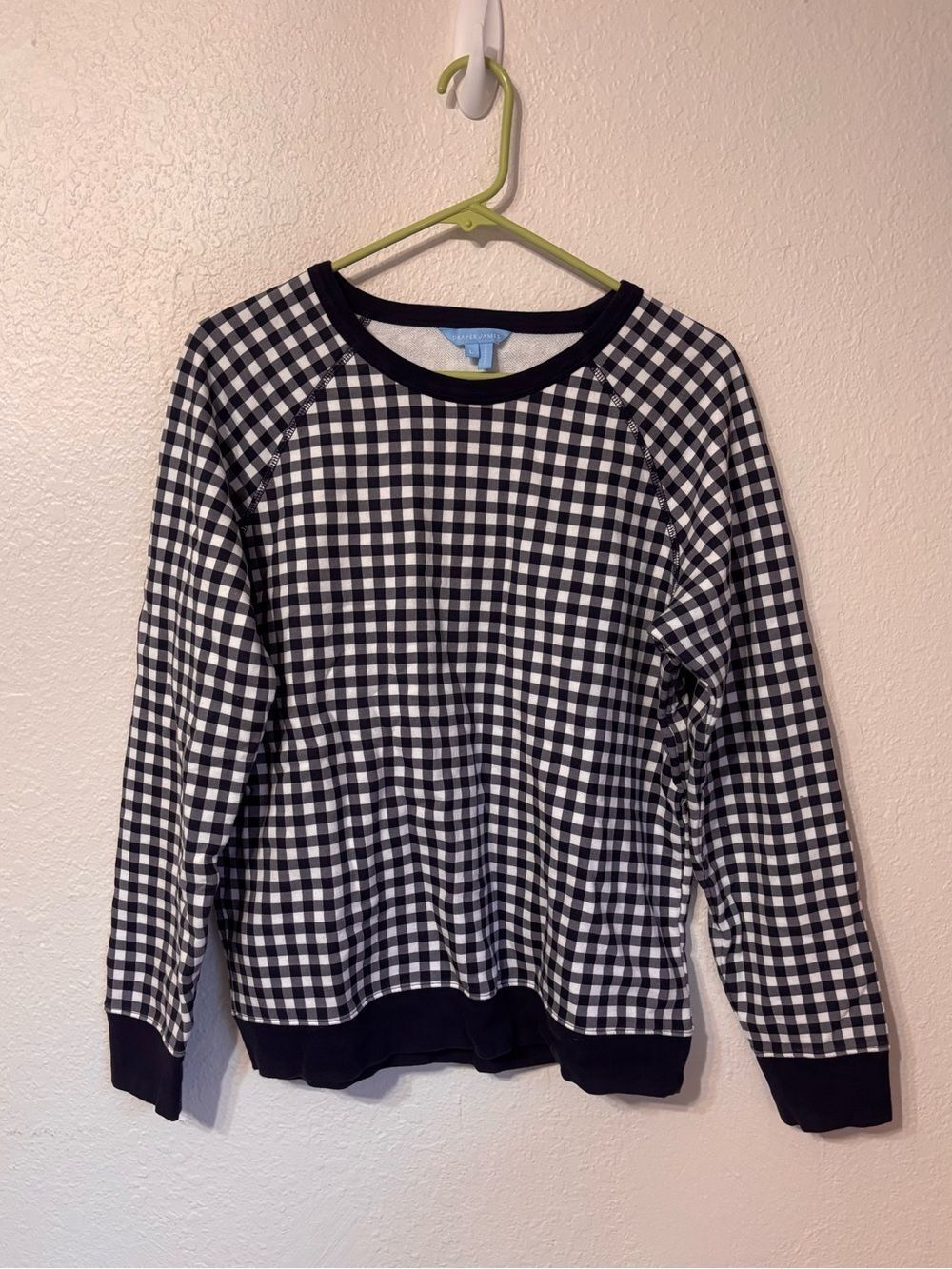 Draper James Natalie Gingham Sweatshirt Large